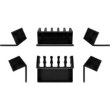 goobay 70433 kabelorganisator Skrivebord Kabelholder Sort 2 stk, Kabelføring Sort, Kabelholder, Skrivebord, Sort