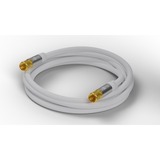 goobay 70598 koaxial kabel 1 m F Hvid Hvid, 1 m, F, F, Hvid
