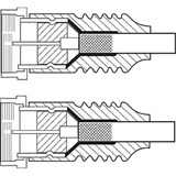 goobay 70598 koaxial kabel 1 m F Hvid Hvid, 1 m, F, F, Hvid