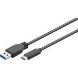 goobay USB3.1CA1 USB-kabel USB 3.2 Gen 1 (3.1 Gen 1) 1 m USB A USB C Sort Sort, 1 m, USB A, USB C, USB 3.2 Gen 1 (3.1 Gen 1), Sort