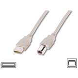 goobay USB AB 300 LC HiSpeed 2.0 3m USB-kabel USB A USB B Grå grå, 3 m, USB A, USB B, Hanstik/Hanstik, Grå