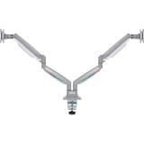 Kensington SmartFit One-Touch-arm til to skærme, som kan justeres i højden, Skærmbeslag grå, som kan justeres i højden, Gennemgående bolt, 9 kg, 33 cm (13"), 81,3 cm (32"), 100 x 100 mm, Sølv