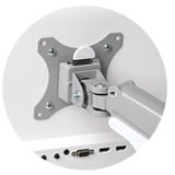 Kensington SmartFit One-Touch-arm til to skærme, som kan justeres i højden, Skærmbeslag grå, som kan justeres i højden, Gennemgående bolt, 9 kg, 33 cm (13"), 81,3 cm (32"), 100 x 100 mm, Sølv