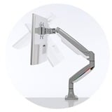 Kensington SmartFit One-Touch-arm til to skærme, som kan justeres i højden, Skærmbeslag grå, som kan justeres i højden, Gennemgående bolt, 9 kg, 33 cm (13"), 81,3 cm (32"), 100 x 100 mm, Sølv