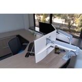Kensington SmartFit One-Touch-arm til to skærme, som kan justeres i højden, Skærmbeslag grå, som kan justeres i højden, Gennemgående bolt, 9 kg, 33 cm (13"), 81,3 cm (32"), 100 x 100 mm, Sølv