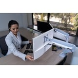 Kensington SmartFit One-Touch-arm til to skærme, som kan justeres i højden, Skærmbeslag grå, som kan justeres i højden, Gennemgående bolt, 9 kg, 33 cm (13"), 81,3 cm (32"), 100 x 100 mm, Sølv