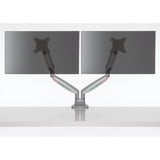 Kensington SmartFit One-Touch-arm til to skærme, som kan justeres i højden, Skærmbeslag grå, som kan justeres i højden, Gennemgående bolt, 9 kg, 33 cm (13"), 81,3 cm (32"), 100 x 100 mm, Sølv
