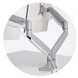 Kensington SmartFit® One-Touch dobbelt skærmarm, Skærmbeslag grå, Gennemgående bolt, 9 kg, 33 cm (13"), 81,3 cm (32"), 100 x 100 mm, Sølv