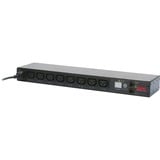 APC AP7920B strømforsyningsenhed (PDU) 8 AC stikkontakt(er) 0U/1U Sort, Fordeler Sort, Målte, Omskiftet, 0U/1U, Horisontal/vertikal, Sort, 8 AC stikkontakt(er), C13 forbinder