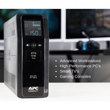 APC BACK UPS PRO BR 1200VA Interaktivt indgangsstik 1,2 kVA 720 W 8 AC stikkontakt(er) Sort, Interaktivt indgangsstik, 1,2 kVA, 720 W, Sine, C13 forbinder, 8 AC stikkontakt(er)