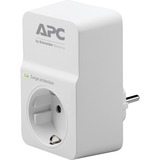 APC SurgeArrest Hvid 1 AC stikkontakt(er) 230 V, Overspænding beskyttelse Hvid, 918 J, 1 AC stikkontakt(er), Type F, 230 V, 50 Hz, 13000 A