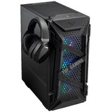 ASUS TUF Gaming GT301 Midi Tower Sort, Towerkabinet Sort, Midi Tower, PC, Sort, ATX, micro ATX, Mini-ATX, Acrylonitrilbutadienstyren, Stål, Hærdet glas, 16 cm