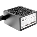 Aerocool AERO WHITE 500W enhed til strømforsyning 20+4 pin ATX ATX Sort, PC strømforsyning Sort, 500 W, 200 - 240 V, 47 - 63 Hz, 110 W, 456 W, 110 W