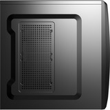 Aerocool CS‐1102 Midi Tower Sort, Towerkabinet Sort, Midi Tower, PC, Sort, ATX, micro ATX, Mini-ATX, Stål, 15 cm