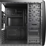 Aerocool CS‐1102 Midi Tower Sort, Towerkabinet Sort, Midi Tower, PC, Sort, ATX, micro ATX, Mini-ATX, Stål, 15 cm