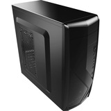 Aerocool CS‐1102 Midi Tower Sort, Towerkabinet Sort, Midi Tower, PC, Sort, ATX, micro ATX, Mini-ATX, Stål, 15 cm