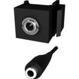 Bachmann 1x 3.5mm Sort, Keystone modul Sort, 3.5mm, 3.5mm, 0,1 m, Sort