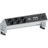 Bachmann 3x Schuko 2x CAT6 1x HDMI, 1x USB3.0 stikdåse 1,5 m 3 AC stikkontakt(er) Sort, Rustfrit stål, Strømskinne 1x USB3.0, 1,5 m, 3 AC stikkontakt(er), Type F, Aluminium, Plast, Sort, Rustfrit stål, Aluminium, Plast