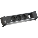 Bachmann 916.006 stikdåse 0,2 m 3 AC stikkontakt(er) Sort, Grå Sort/grå, 0,2 m, 3 AC stikkontakt(er), Sort, Grå, Aluminium, 262 mm, 73 mm