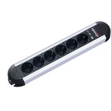 Bachmann PRIMO 6AC outlet(s) 1.75m Sort, Sølv stikdåse, Strømskinne Sort/aluminium, 71 mm, 431 mm, 46 mm, 1,75 m, Sort, Sølv, 16 A