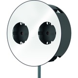Bachmann TWIST Indendørs 2AC stikkontakt(er) 2m Hvid stikdåse Hvid, Hvid, Metal, Plastik, 115 mm, 115 mm, 42,5 mm, 2 m