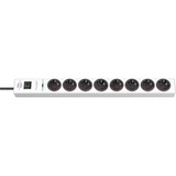 Brennenstuhl 1150610328 stikdåse 2 m 8 AC stikkontakt(er) Hvid, Strømskinne Hvid, 2 m, 8 AC stikkontakt(er), Hvid, Polykarbonat, 19,5 A