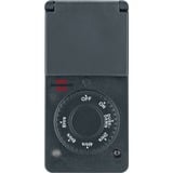 Brennenstuhl 1506120 elektronisk tæller Sort Daglig timer, Timeren antracit, Daglig timer, Sort, Dreje, IP44, 91 mm, 62 mm