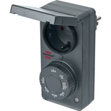Brennenstuhl 1506120 elektronisk tæller Sort Daglig timer, Timeren antracit, Daglig timer, Sort, Dreje, IP44, 91 mm, 62 mm