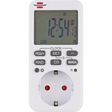 Brennenstuhl 1506320 elektronisk tæller Hvid Ugentlig timer, Timeren Hvid, Ugentlig timer, Hvid, Digital, LCD, Knapper, 24t