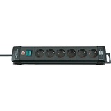 Brennenstuhl 1951160100 stikdåse 3 m 6 AC stikkontakt(er) Sort, Strømskinne Sort, 3 m, 6 AC stikkontakt(er), Sort, Plast, Sort