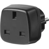 Brennenstuhl Travel Adapter GB/earthed strømadapter og vekselret Sort, Stikkontakt adapter Sort