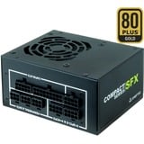 Chieftec CSN-450C enhed til strømforsyning 450 W 20+4 pin ATX SFX Sort, PC strømforsyning Sort, 450 W, 100 - 240 V, 47 - 63 Hz, 6 A, Aktiv, 90 W