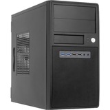 Chieftec CT-04B-OP computeretui Mini Tower Sort, Towerkabinet Sort, Mini Tower, PC, Sort, micro ATX, SECC, 14 cm