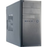 Chieftec HT-01B-350GPB computeretui Midi Tower Sort 350 W, Towerkabinet Sort, Midi Tower, PC, Sort, micro ATX, SECC, 14 cm