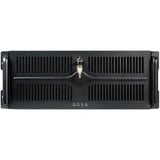 Chieftec UNC-411E-B computeretui Stativ Sort, Sølv 400 W, Server boliger Sort, Stativ, Server, Sort, Sølv, ATX, EATX, micro ATX, SECC, 4U