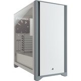 Corsair 4000D Midi Tower Hvid, Towerkabinet Hvid, Midi Tower, PC, Hvid, ATX, EATX, micro ATX, Mini-ITX, Plast, Stål, Hærdet glas, 17 cm