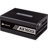 Corsair AX1600i enhed til strømforsyning 1600 W ATX Sort, PC strømforsyning Sort, 1600 W, 100 - 240 V, 50 - 60 Hz, 9 - 15 A, 180 W, 1600 W