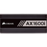 Corsair AX1600i enhed til strømforsyning 1600 W ATX Sort, PC strømforsyning Sort, 1600 W, 100 - 240 V, 50 - 60 Hz, 9 - 15 A, 180 W, 1600 W