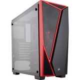 Corsair Carbide SPEC-04 Midi Tower Sort, Rød, Towerkabinet Sort/Rød, Midi Tower, PC, Sort, Rød, ATX, micro ATX, Mini-ITX, Stål, Spil