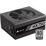 Corsair HX750 enhed til strømforsyning 750 W 20+4 pin ATX ATX Sort, PC strømforsyning Sort, 750 W, 100 - 240 V, 47 - 63 Hz, 10 A, 150 W, 750 W