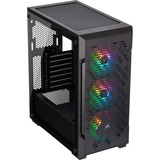 Corsair iCUE 220T RGB Airflow Midi Tower Sort, Towerkabinet Sort, Midi Tower, PC, Sort, ATX, micro ATX, Mini-ITX, Stål, Hærdet glas, Spil