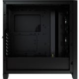 Corsair iCUE 4000X RGB Midi Tower Sort, Towerkabinet Sort, Midi Tower, PC, Sort, ATX, Plast, Stål, Hærdet glas, Spil