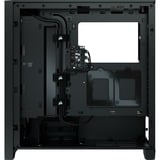 Corsair iCUE 4000X RGB Midi Tower Sort, Towerkabinet Sort, Midi Tower, PC, Sort, ATX, Plast, Stål, Hærdet glas, Spil