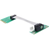 DeLOCK 41370 slot-udvider, Riser kort Mini PCI Express, PCI Express x1, 0,13 m, Flerfarvet