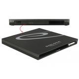 DeLOCK 42595 ODD lukning SATA Sort, Drev kabinet SATA, Asmedia ASM1153E, 5 Gbit/sek., Vekselstrøm, USB, 3.2 Gen 1 (3.1 Gen 1), USB Type-C