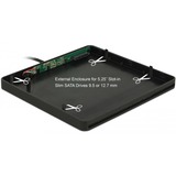 DeLOCK 42604 ODD lukning 13,3 cm (5.25") SATA III Sort, Drev kabinet Sort, 13,3 cm (5.25"), SATA III, Initio INIC-3619, 5 Gbit/sek., USB, Alle mærker