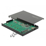 DeLOCK 42609 drevkabinet SSD kabinet Sort M.2, Drev kabinet Sort, SSD kabinet, M.2, PCI Express, 10 Gbit/sek., USB-tilslutning, Sort