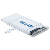 DeLOCK 42617 drevkabinet HDD/SSD kabinet Transparent 2.5", Drev kabinet gennemsigtig, HDD/SSD kabinet, 2.5", Serial ATA III, 6 Gbit/sek., Hot-swap, Transparent