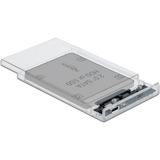 DeLOCK 42621 drevkabinet HDD/SSD kabinet Transparent 2.5", Drev kabinet gennemsigtig, HDD/SSD kabinet, 2.5", Serial ATA III, Hot-swap, USB-tilslutning, Transparent