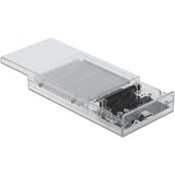 DeLOCK 42622 drevkabinet HDD/SSD kabinet Transparent 2.5", Drev kabinet gennemsigtig, HDD/SSD kabinet, 2.5", SATA, Hot-swap, USB-tilslutning, Transparent